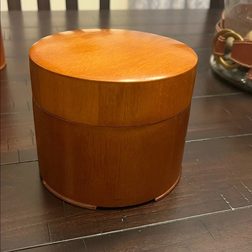 Lauren Ralph Lauren Canister Set of 3 Wood Round Vintage Storage Decoration